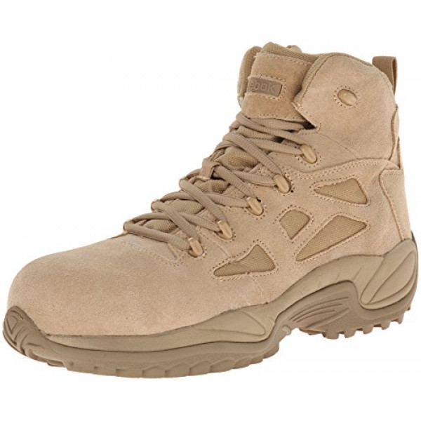 Reebok Stealth 6 Bota de trabajo táctica con cordones y cremallera lateral para hombre Desert Khaki 11.5 EE US