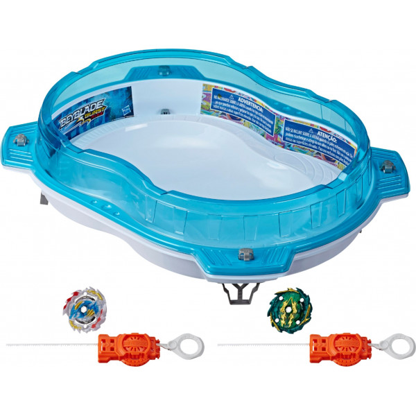 Beyblade - Conjunto de juego de batalla de caída vertical de hiperesfera de subida en ráfaga