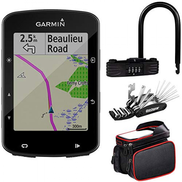 Garmin Edge 520 Plus Cycling GPS / GLONASS con kit de herramientas de bicicleta Deco Gear y paquete de montaje