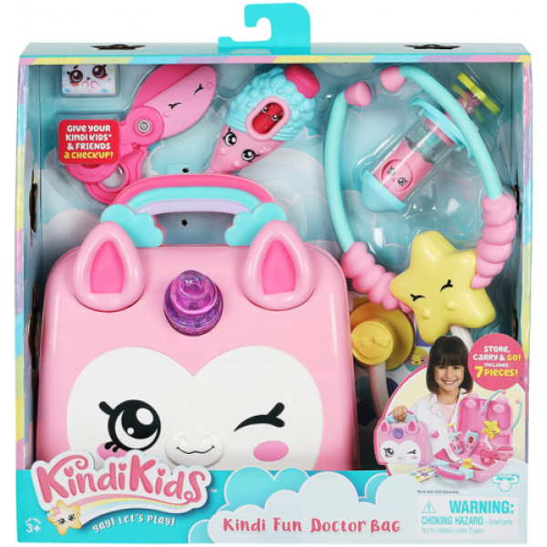 Kindi Kids Doctor Bag - Kindi Fun Unicorn Toy Doctor Bag con termómetro Shopkins