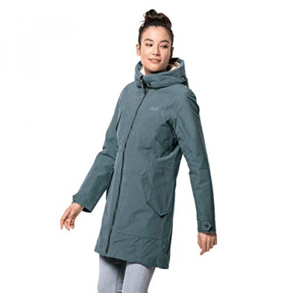 Parka Rocky Point para mujer Jack Wolfskin, North Atlantic, XL