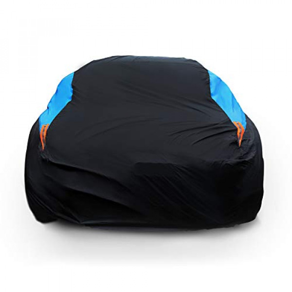 MORNYRAY Funda impermeable para coche para todo tipo de clima, a prueba de nieve, protección UV, a prueba de viento, para exterior, cubierta completa para coche, ajuste universal para sedán (longitud del sedán 178-185 pulgadas)