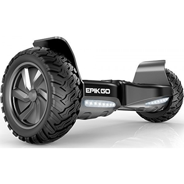 EPIKGO Patinete autoequilibrado Hover Self-Balance Board - Certificado UL2272, Rueda de aleación todo terreno de 8.5 ”, Motor dual de 400W, Batería LG, Tablero Hover Condición de carretera dura [Serie clásica, Gris espacial]