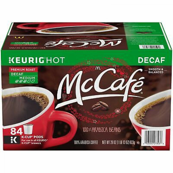 Capsulas De Cafe Descafeinado Premium De Tostado Medio K-cup 84 Unidades