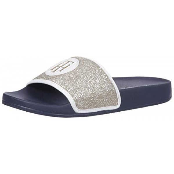 Tommy Hilfiger DANAA Slide Sandal para mujer, dorado, 8