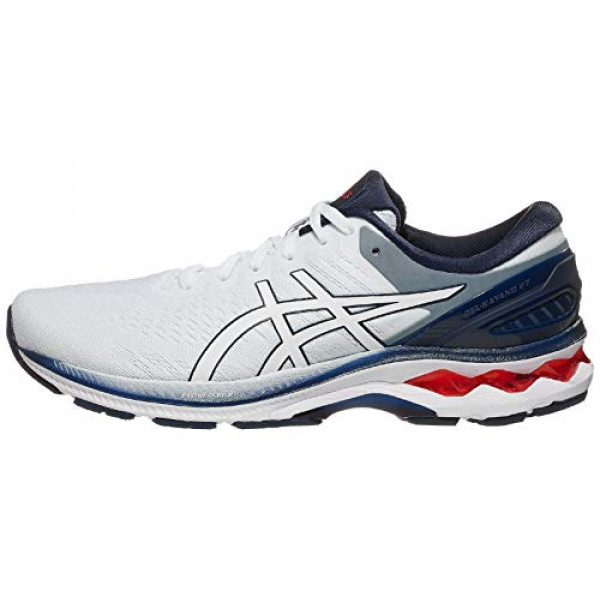 ASICS Gel-Kayano 27 Zapatillas para correr para hombre, 14, Blanco / Peacoat