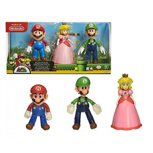 SUPER MARIO Nintendo Mushroom Kingdom Diorama Figura 3-Pack