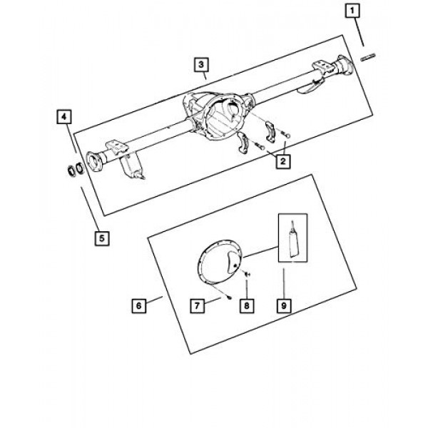 Mopar 4856336 Sello del eje de transmisión del eje