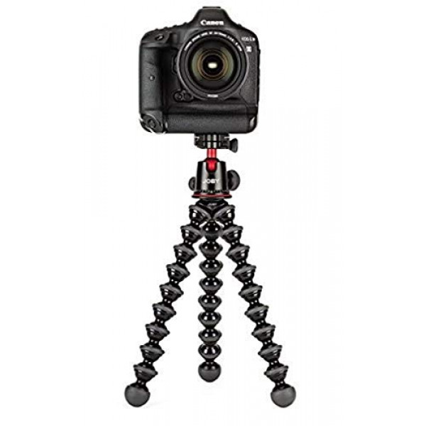 Kit JOBY GorillaPod 5K. Soporte trípode profesional 5K y rótula 5K para cámaras DSLR o cámara sin espejo con lente de hasta 5K (11 libras). Negro/Carbón.