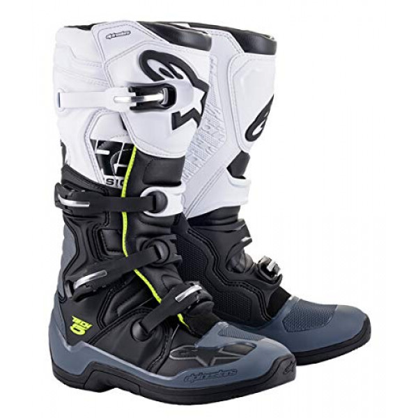 Alpinestars 2015015-102-11 Botas de motocross Tech 5 para hombre, negro/gris oscuro/blanco, 11