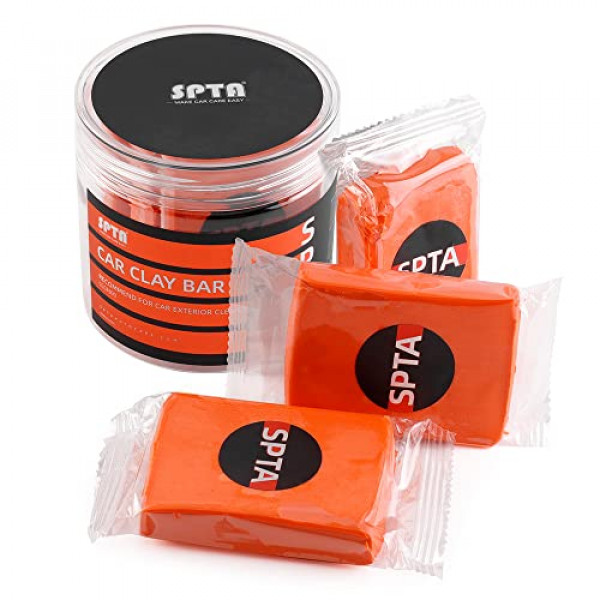 SPTA Car Clay Bar, paquete de 3 300 g, barras de arcilla de grado premium que detallan Magic Clay Bar Cleaner Auto Wash Bars con capacidad de lavado y adsorción para lavado de autos Limpieza de detalles de autos, RV, autobús, limpieza de vidrios