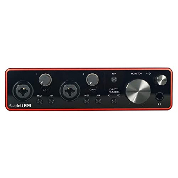 Focusrite SCARLETT 2I2 Interfaz de audio USB de 3.ª generación de 192 KHz con Pro Tools First