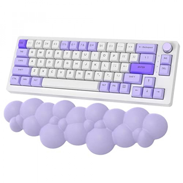 MANBASNAKE Reposamuñecas para teclado, almohadilla para muñeca de espuma viscoelástica, reposamuñecas de fibra suave para teclado TKL, juego de cojín cómodo antideslizante ergonómico, alivio del dolor de escritura para oficina, juegos de PC, computadora p