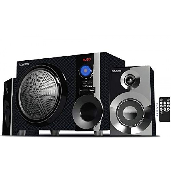 Boytone BT-210FD, unidad principal Bluetooth ultra inalámbrica, sonido potente con sistema de graves potente de 30 vatios, sonido claro de excelente calidad y radio FM, con puerto auxiliar de control remoto, (renovado)