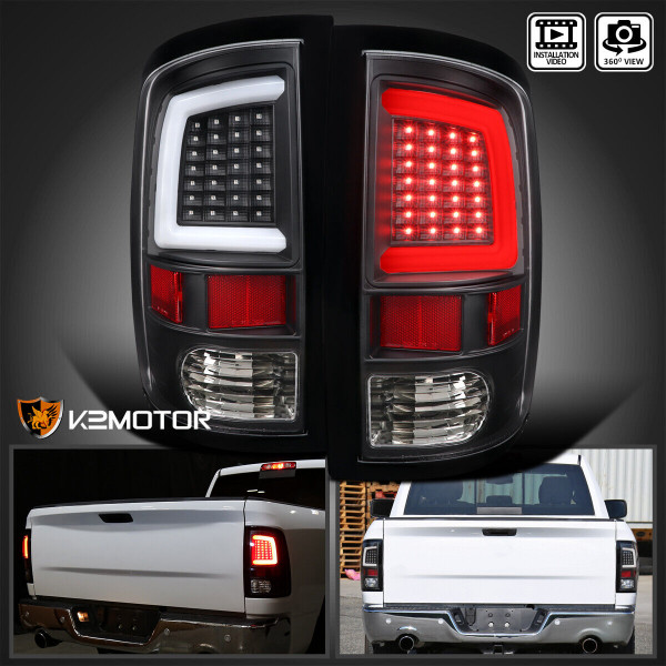 Se adapta a Dodge Ram 1500 2500 3500 negro 2009-2018 luces traseras de tubo LED izquierda + derecha