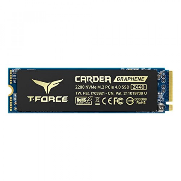 TEAMGROUP T-Force CARDEA Zero Z440 2TB DRAM SLC Cache, 3D TLC NAND, NVMe PCIe Gen4 M.2 2280 Gaming SSD Lectura/Escritura 5000/4400 MB/s TM8FP7002T0C311