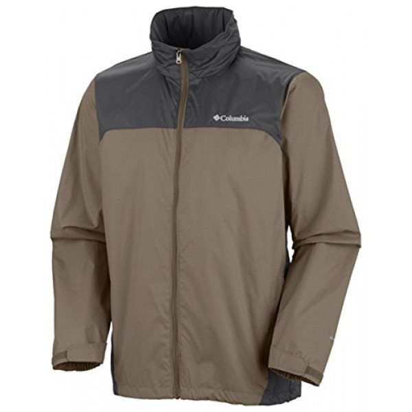 Columbia Glennaker Lake - Chaqueta impermeable para hombre, Tusk/Grill, talla grande