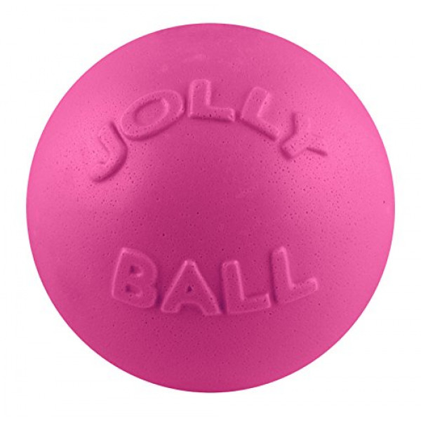 Jolly Pets Bounce-n-Play Pelota de juguete para perros, 6 pulgadas, rosa, 6 pulgadas/mediano (2506 PK)