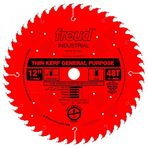 Freud LU86R012: Hoja de uso general de corte fino de 12 x 48T