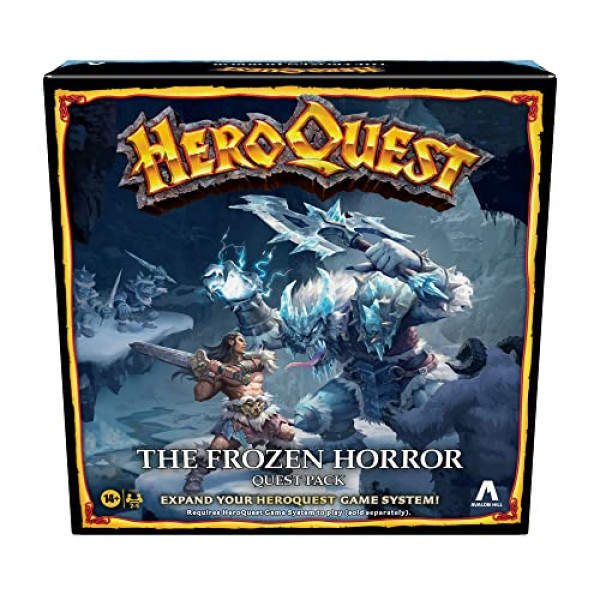 Hasbro Gaming Avalon Hill HeroQuest The Frozen Horror Quest Pack, juego de exploración de mazmorras para mayores de 14 años, requiere el sistema de juego HeroQuest para jugar