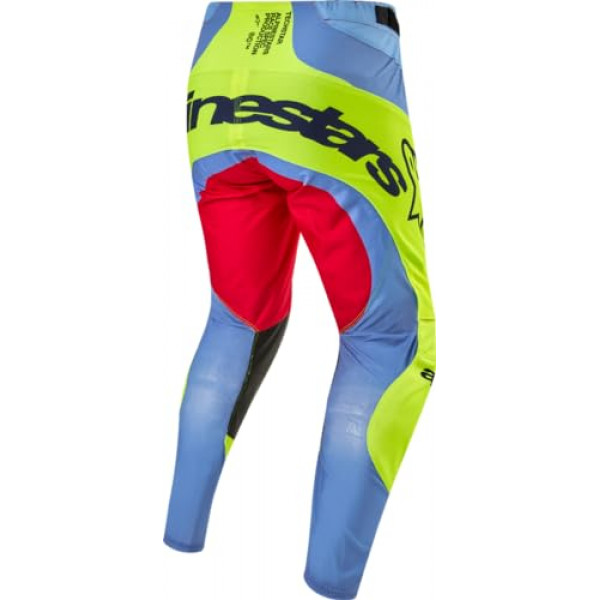 Pantalones de Motocross Hombre Alpinestars Techstar Ocuri Azul Claro/Amarillo Fluo/Rojo Berry