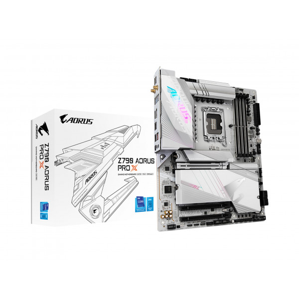 GIGABYTE Z790 AORUS PRO X (LGA 1700/ Intel/ Z790 X/ATX/ DDR5/ 5* M.2/ PCIe 5.0/ USB 3.2 Type-C/Wi-Fi 7/ 5GbE LAN/Q-Flash Plus/EZ-Latch Plus /Tarjeta madre)