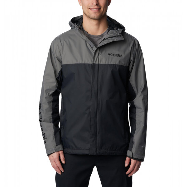 Columbia Chaqueta PFG Storm II para hombre, gris ciudad/negro, talla XS