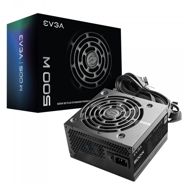 Fuente de alimentación EVGA 500 W1, 80+ BLANCA 500W (100-W1-0500-KR)