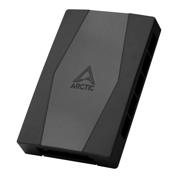 ARCTIC Case Fan Hub - Distribuidor de ventiladores PWM de 10 pliegues con alimentación SATA, Fan Hub - Negro