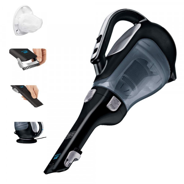 Aspiradora de mano inalámbrica BLACK+DECKER Dustbuster AdvancedClean, aspiradora para el hogar y el automóvil (BDH2000L)