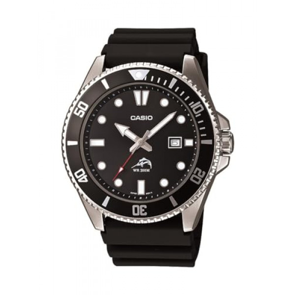 Reloj de buceo negro Casio MDV106-1AV 200M para hombre.