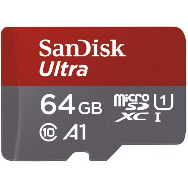 [Versión anterior] Tarjeta de memoria SanDisk Ultra MicroSDXC UHS-I de 64 GB con adaptador - 100 MB/s, C10, U1, Full HD, A1, tarjeta Micro SD - SDSQUAR-064G-GN6MA