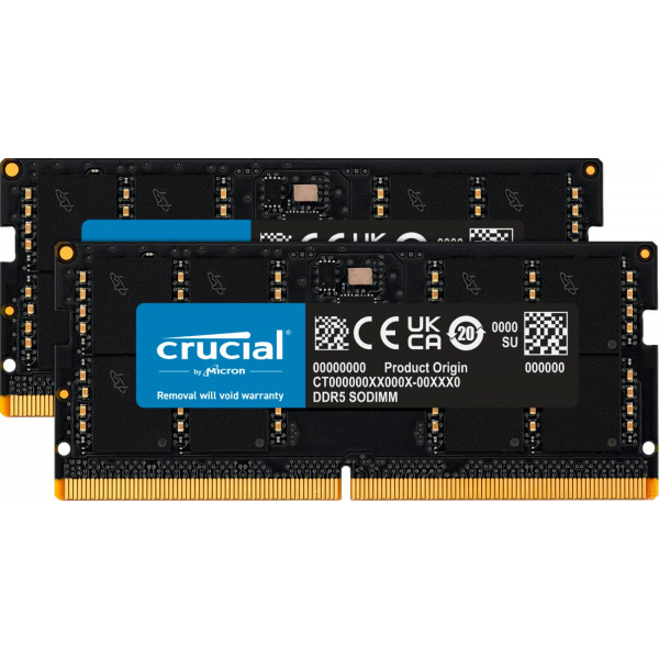 Crucial RAM 64GB Kit (2x32GB) DDR5 4800MHz CL40 Memoria para portátil CT2K32G48C40S5