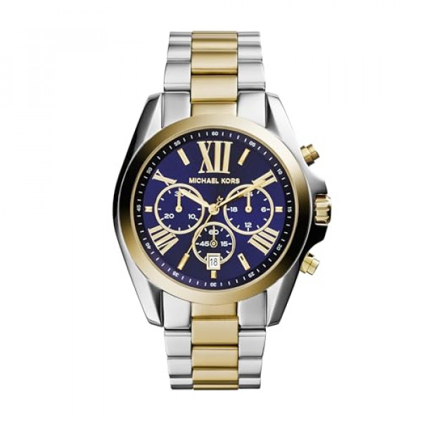 Michael Kors Bradshaw Cronógrafo Reloj de mujer de acero inoxidable de dos tonos (Modelo: MK5976)