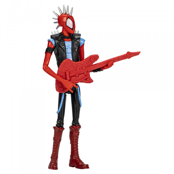 Spider-Man Marvel: Across The Spider-Verse Spider-Punk Toy, figura de acción a escala de 6 pulgadas con accesorio de guitarra, para niños de 4 años en adelante