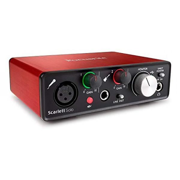 Interfaz de audio USB Focusrite Scarlett Solo (2.ª generación) con Pro Tools | Primero