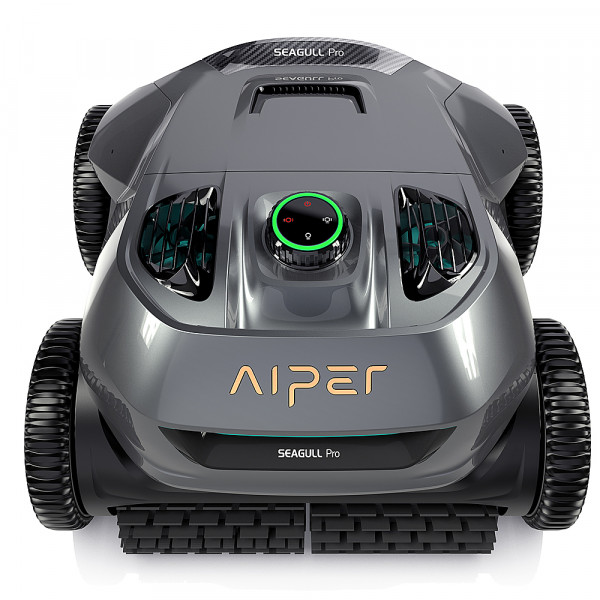 Aiper - Limpiador robótico inalámbrico SG Pro para piscinas enterradas de hasta 1600 pies cuadrados, aspirador automático para piscinas - Gris