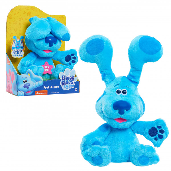 ¡Las pistas de Blue y tú! Peek-A-Blue, animal de peluche interactivo Peek-A-Boo que ladra, perro