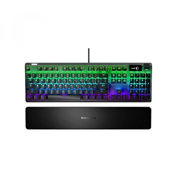 Teclado para juegos hipermagnético SteelSeries Apex Pro — Actuación ajustable — Pantalla OLED — RGB – Paso USB