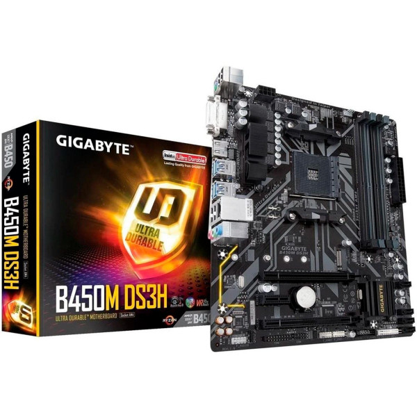 Gigabyte B450M DS3H (AMD Ryzen AM4/Micro ATX/M.2/HMDI/DVI/USB 3.1/DDR4/Placa base)