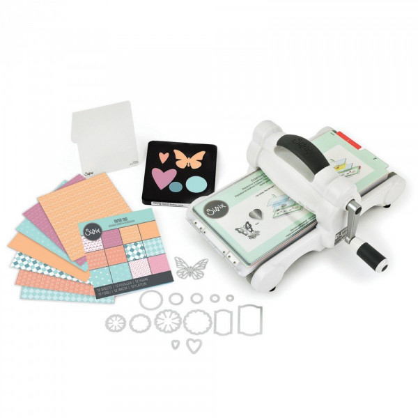 Sizzix Big Shot Starter Kit 661500 Máquina de troquelado y estampado manual para artes y manualidades, álbumes de recortes y tarjetas, apertura de 6 pulgadas