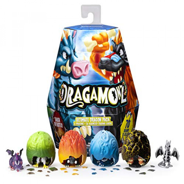 Dragamonz, Ultimate Dragon 6 Pack, figura coleccionable y juego de cartas coleccionables, para niños de 5 años en adelante