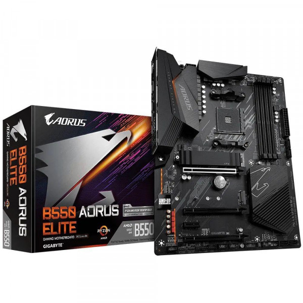 GIGABYTE B550 AORUS Elite (AM4 AMD/B550/ATX/Dual M.2/SATA 6Gb/s/USB 3.2 Gen 2/2.5 GbE LAN/Realtek ALC1200/HDMI/DP/PCIe4.0/DDR4/Placa base para juegos)