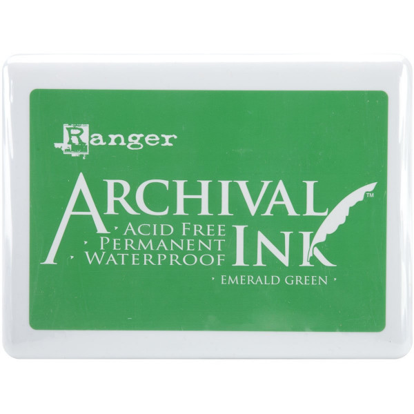 Ranger 489033 Archival Ink Jumbo Almohadilla de tinta n.° 3, verde esmeralda