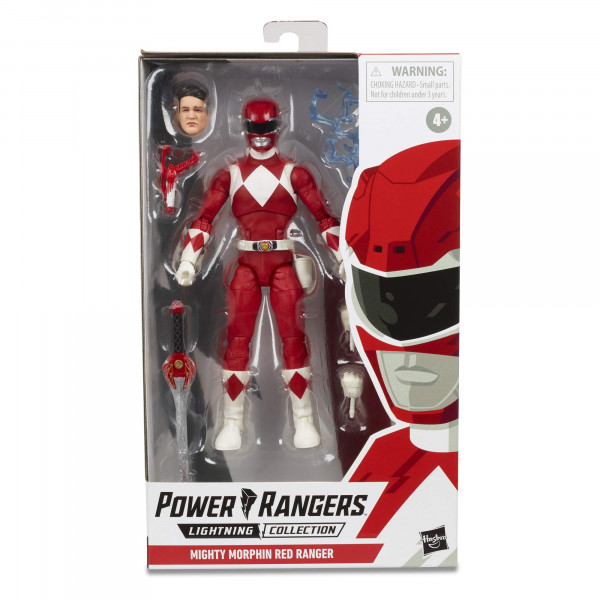 Power Rangers E7755 Lightning Collection 6 Mighty Morphin Red Ranger figura de acción coleccionable juguete con accesorios