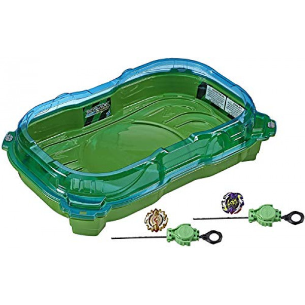 BEYBLADE Burst Turbo Slingshock Cross Collision Battle Set - Juego completo con Burst Beystadium, Battling Tops y juego de lanzadores - Edad 8+