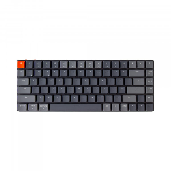 Keychron K3 Teclado mecánico inalámbrico Bluetooth, diseño 75%, ultradelgado, intercambiable en caliente, de 84 teclas, con interruptor óptico marrón Keychron de perfil bajo, retroiluminación LED blanca, cable USB para Mac Windows, versión 2