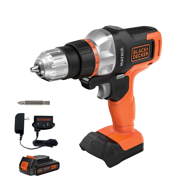 Taladro/atornillador inalámbrico BLACK+DECKER 20V MAX Matrix (BDCDMT120C)