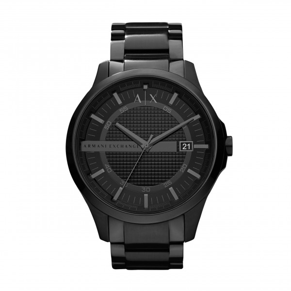 A｜X ARMANI EXCHANGE Reloj de acero inoxidable negro para hombre (Modelo: AX2104)