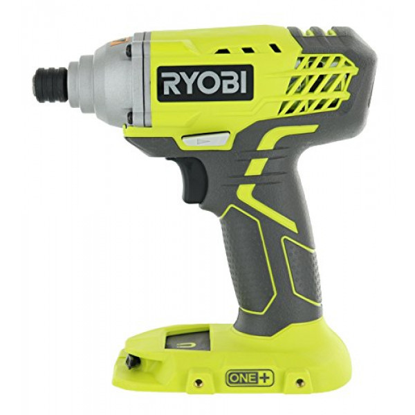 Ryobi P235 Atornillador de impacto de iones de litio de 1/4 pulgadas One+ de 18 voltios con 1,600 libras de torque (batería no incluida, solo herramienta eléctrica)